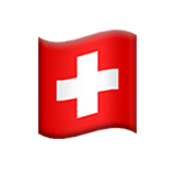 Bandera de Suiza en Apple macOS y iOS iPhones