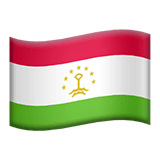 Bandeira do Tajiquistão nos iOS iPhones e macOS da Apple