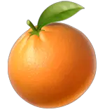 Tangerine Emoji on Apple macOS and iOS iPhones