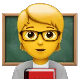 🧑‍🏫 Professora Na Escola Emoji nos Apple macOS e iOS iPhones