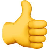 Thumbs Up Emoji on Apple macOS and iOS iPhones