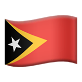Bandiera di Timor Est su Apple macOS e iOS iPhones