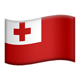 Flag: Tonga Emoji on Apple macOS and iOS iPhones