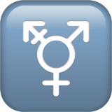 Transgender Symbol Emoji on Apple macOS and iOS iPhones
