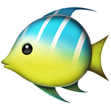 Тропическая рыба Эмодзи на Apple macOS и iOS iPhone