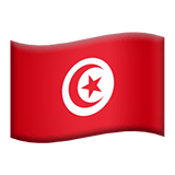 Bandeira da Tunísia nos iOS iPhones e macOS da Apple