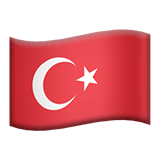 Флаг Турции Эмодзи на Apple macOS и iOS iPhone