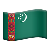 🇹🇲 Drapeau du Turkménistan Émoji sur Apple macOS et iOS iPhones