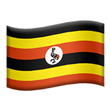 Bandeira do Uganda nos iOS iPhones e macOS da Apple