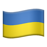 Bandera de Ucrania en Apple macOS y iOS iPhones