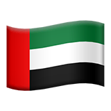 Bandeira dos Emirados Árabes Unidos nos iOS iPhones e macOS da Apple