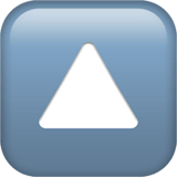 Triangle blanc pointant vers le haut sur Apple macOS et iOS iPhones