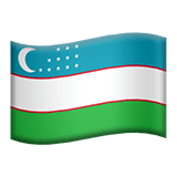 Bandera de Uzbekistán en Apple macOS y iOS iPhones