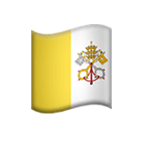 Bandiera della Città del Vaticano su Apple macOS e iOS iPhones