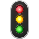 Vertical Traffic Light Emoji on Apple macOS and iOS iPhones