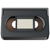 Videokassette Emoji auf Apple macOS und iOS iPhones