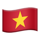 Bandera de Vietnam en Apple macOS y iOS iPhones