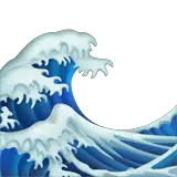Water Wave Emoji on Apple macOS and iOS iPhones