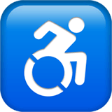 Símbolo de cadeira de rodas nos iOS iPhones e macOS da Apple