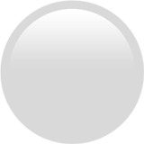 Белый круг Эмодзи на Apple macOS и iOS iPhone
