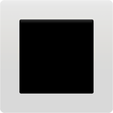 Белая квадратная кнопка Эмодзи на Apple macOS и iOS iPhone