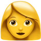 Frau Emoji auf Apple macOS und iOS iPhones