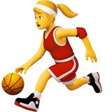 Jugadora de baloncesto en Apple macOS y iOS iPhones
