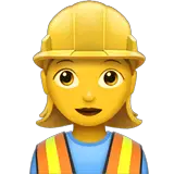👷‍♀️ Trabalhadora da construção civil Emoji nos Apple macOS e iOS iPhones