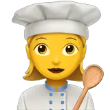 Woman Cook Emoji on Apple macOS and iOS iPhones