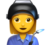 👩‍🏭 Pekerja Pabrik Wanita Emoji Pada Macos Apel Dan Ios Iphone