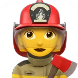 Woman Firefighter Emoji on Apple macOS and iOS iPhones