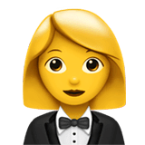 Woman In Tuxedo Emoji on Apple macOS and iOS iPhones