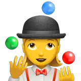 Jonglierende Frau Emoji auf Apple macOS und iOS iPhones
