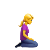 Woman Kneeling Facing Right on Apple