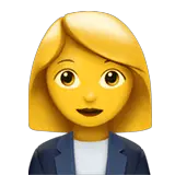 Woman Office Worker Emoji on Apple macOS and iOS iPhones