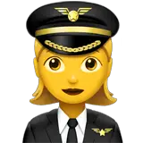 Пилот женщина Эмодзи на Apple macOS и iOS iPhone