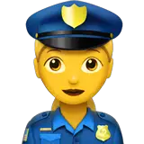Woman Police Officer Emoji on Apple macOS and iOS iPhones