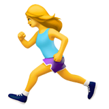 Woman Running Emoji on Apple macOS and iOS iPhones