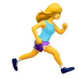 หญิงวิ่งหันไปทางขวา on Apple