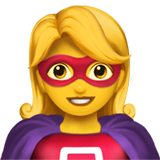 Super-héros femme sur Apple macOS et iOS iPhones
