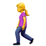Woman Walking Emoji on Apple macOS and iOS iPhones