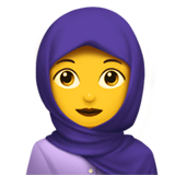 Woman With Headscarf Emoji on Apple macOS and iOS iPhones