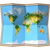 Mapa do mundo nos iOS iPhones e macOS da Apple