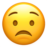 😟 Worried Face Emoji on Apple macOS and iOS iPhones