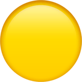 Yellow Circle Emoji on Apple macOS and iOS iPhones
