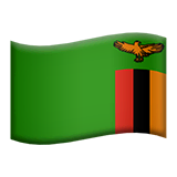 Flag: Zambia Emoji on Apple macOS and iOS iPhones