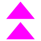 Deux triangles pointant vers le haut on AU by KDDI