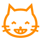 Grinning Cat With Smiling Eyes on AU by KDDI