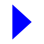 Треугольник, указывающий вправо on AU by KDDI