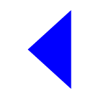 왼쪽 방향 삼각형 on AU by KDDI